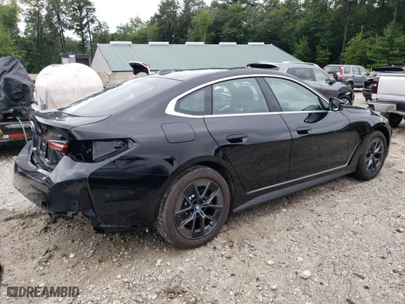2023 BMW i4 eDrive35 with VIN WBY43AW08PFP86982, listed as a Copart auction lot 63540623 with 489 mi miles. Bid and sale history available at carsss.com. Image 3.