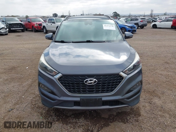 2016 Hyundai Tucson Eco with VIN KM8J3CA28GU217033, listed as a IAAI auction lot 41476238 with 76,311 mi miles. Bid and sale history available at carsss.com. Image 13.