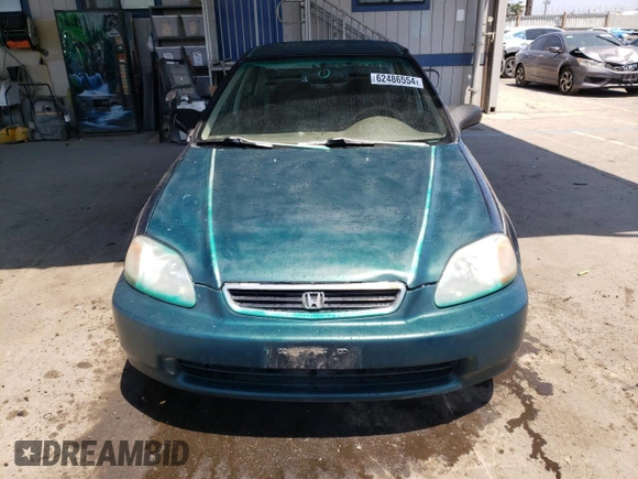 1998 Honda Civic DX with VIN JHMEJ6625WS000750, listed as a Copart auction lot 62486554 with 149,369 mi miles and Salvage Title. Bid and sale history available at DreamBid. Image 5.