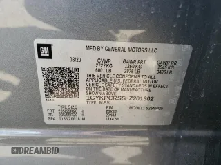 2020 Cadillac XT6 FWD Premium Luxury with VIN 1GYKPCRS5LZ201302, listed as a Copart auction lot 55103225 with 61,527 mi miles and Salvage Title. Bid and sale history available at carsss.com. Image 13.