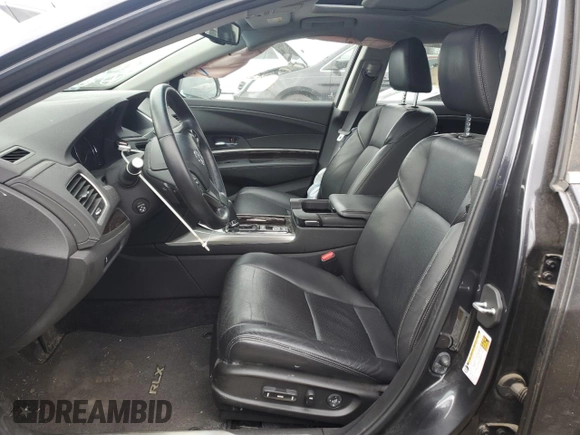 2015 Acura RLX Technology with VIN JH4KC1F52FC000239, listed as a Copart auction lot 53490885 with 34,540 mi miles and Salvage title. Bid and sale history available at DreamBid. Image 7.