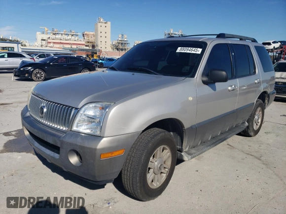 2005 Mercury Mountaineer Convenience z VIN 4M2ZU86K25UJ11758, wystawiony jako Copart lot #88094645 z przebiegiem 93 868 mil mil oraz Szkody całkowita. Historia ofert i sprzedaży dostępna na DreamBid. Obrazek 1.