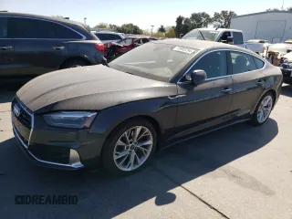 2022 Audi A5 Sportback Premium with VIN WAUABCF59NA007997, listed as a Copart auction lot 72692294 with 20,929 mi miles and Salvage Title. Bid and sale history available at carsss.com. Image 1.