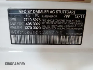 2012 Mercedes-Benz S with VIN WDDNG8DB2CA457750, listed as a Copart auction lot 50105665 with 148,252 mi miles and Clean Title. Bid and sale history available at DreamBid. Image 12.
