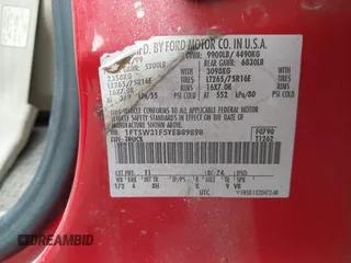 2000 Ford F-350 XL с VIN 1FTSW31F5YEB89898, выставлен на аукционе IAAI как лот 38674510 с пробегом 328 216 миль миль и . История ставок и продаж доступна на DreamBid. Изображение 9.