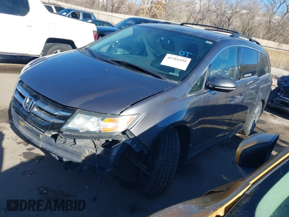 2015 Honda Odyssey Touring Elite with VIN 5FNRL5H98FB024958, listed as a IAAI auction lot 41361558 with 212,806 mi miles and . Bid and sale history available at DreamBid. Image 2.