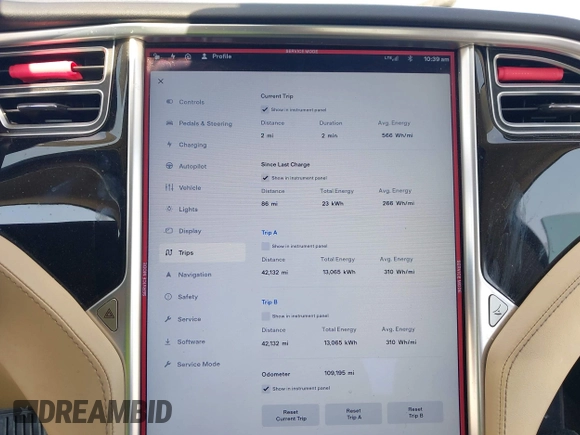 2016 Tesla Model S 70 z VIN 5YJSA1E13GF129925, wystawiony jako IAAI lot #42568012 z przebiegiem 109 195 mil mil oraz . Historia ofert i sprzedaży dostępna na DreamBid. Obrazek 7.