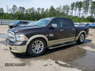2017 Ram 1500 Longhorn with VIN 1C6RR7PTXHS610971, listed as a Copart auction lot 53354515 with 37,046 mi miles and Salvage title. Bid and sale history available at DreamBid. Image 1.