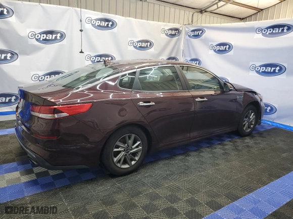 2019 Kia Optima LX with VIN 5XXGT4L34KG325562, listed as a Copart auction lot 46600864 with 104,262 mi miles and Clean Title. Bid and sale history available at carsss.com. Image 3.
