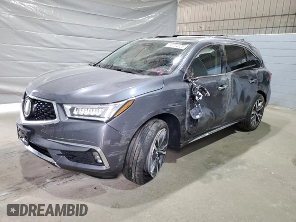 2020 Acura MDX Advance z VIN 5J8YD4H88LL033163, wystawiony jako Copart lot #58734525 z przebiegiem Nie podano mil oraz Szkoda całkowita • Salvage title. Historia ofert i sprzedaży dostępna na DreamBid. Obrazek 1.