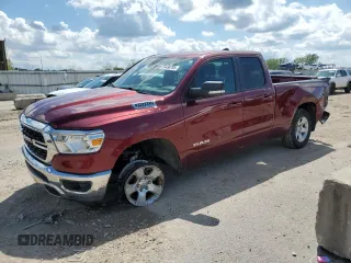 2022 Ram 1500 Big Horn z VIN 1C6SRFBT0NN468742, wystawiony jako Copart lot #55498705 z przebiegiem 63 292 mil mil oraz Szkoda całkowita • Salvage title. Historia ofert i sprzedaży dostępna na DreamBid. Obrazek 1.
