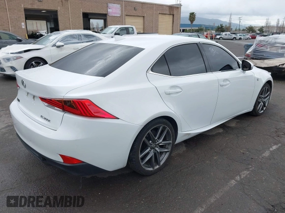 2017 Lexus IS with VIN JTHBA1D21H5049082, listed as a IAAI auction lot 41922059 with 118,019 mi miles. Bid and sale history available at carsss.com. Image 4.