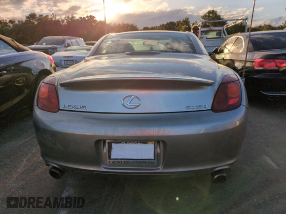 2002 Lexus SC with VIN JTHFN48Y520020257, listed as a Copart auction lot 75769604 with Not Provided miles and Salvage Title. Bid and sale history available at carsss.com. Image 6.
