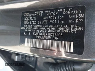 2018 Genesis G80 3.8L with VIN KMHGN4JEXJU266505, listed as a IAAI auction lot 42087994 with 58,251 mi miles and . Bid and sale history available at DreamBid. Image 9.