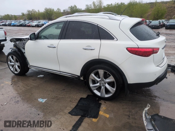 2012 Infiniti FX with VIN JN8BS1MW0CM180251, listed as a Copart auction lot 54678185 with 58,346 mi miles and Salvage Title. Bid and sale history available at DreamBid. Image 2.