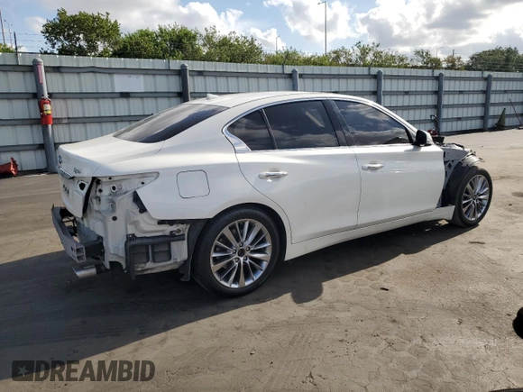 2020 Infiniti Q50 Sport z VIN JN1EV7AP7LM201180, wystawiony jako Copart lot #57752565 z przebiegiem 69 094 mil mil oraz Nie do naprawy • Non repairable. Historia ofert i sprzedaży dostępna na DreamBid. Obrazek 3.