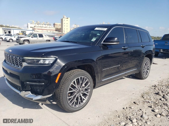 2021 Jeep Grand Cherokee L Summit Reserve with VIN 1C4RJKEG2M8103403, listed as a Copart auction lot 77420064 with 52,004 mi miles and Non Repairable. Bid and sale history available at carsss.com. Image 1.