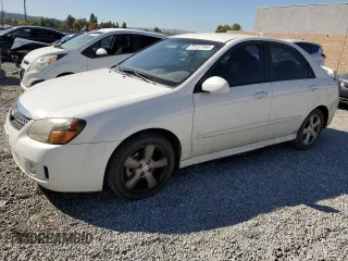 2008 Kia Spectra EX with VIN KNAFE122685011841, listed as a Copart auction lot 75137144 with 146,516 mi miles and Clean Title. Bid and sale history available at carsss.com. Image 1.