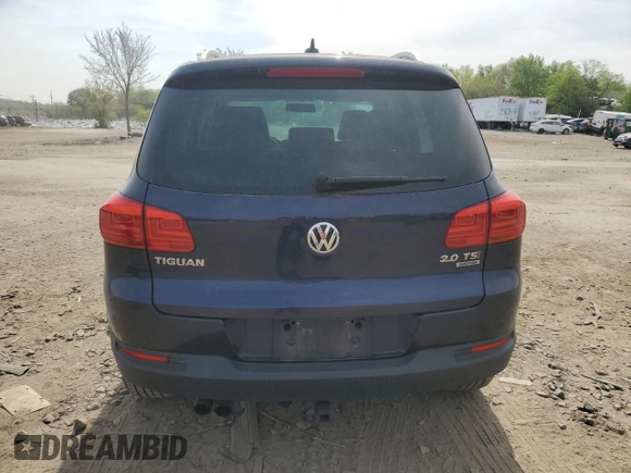 2012 Volkswagen Tiguan S with VIN WVGBV7AX1CW561870, listed as a Copart auction lot 53932255 with 105,972 mi miles and Salvage Title. Bid and sale history available at DreamBid. Image 6.