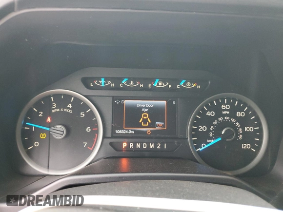 2016 Ford F-150 XL with VIN 1FTEW1CPXGKF97157, listed as a Copart auction lot 57844475 with 105,324 mi miles and Salvage title. Bid and sale history available at DreamBid. Image 9.