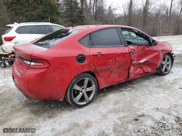 2013 Dodge Dart GT with VIN 1C3CDFCB2DD325091, listed as a Copart auction lot 45110635 with 142,583 mi miles and Salvage Title. Bid and sale history available at carsss.com. Image 3.