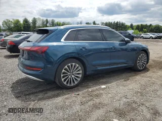2019 Audi e-tron Prestige with VIN WA1VABGE2KB019280, listed as a Copart auction lot 53157365 with 53,912 mi miles and Salvage title. Bid and sale history available at DreamBid. Image 3.