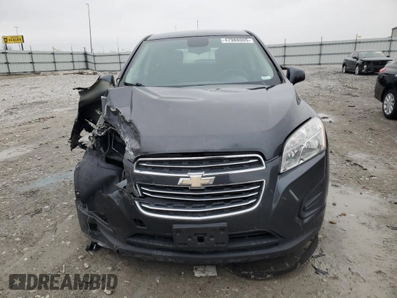 2016 Chevrolet Trax LS with VIN 3GNCJKSB1GL245561, listed as a Copart auction lot 47988605 with 260,028 mi miles and Salvage Title. Bid and sale history available at carsss.com. Image 5.