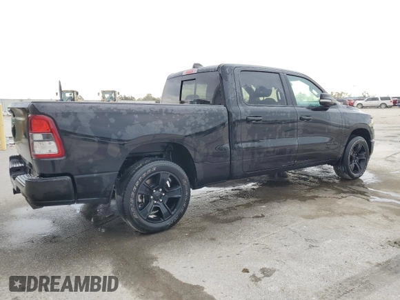 2022 Ram 1500 Big Horn with VIN 1C6RREMT9NN265838, listed as a Copart auction lot 88808215 with 88,050 mi miles and Salvage Title. Bid and sale history available at carsss.com. Image 3.