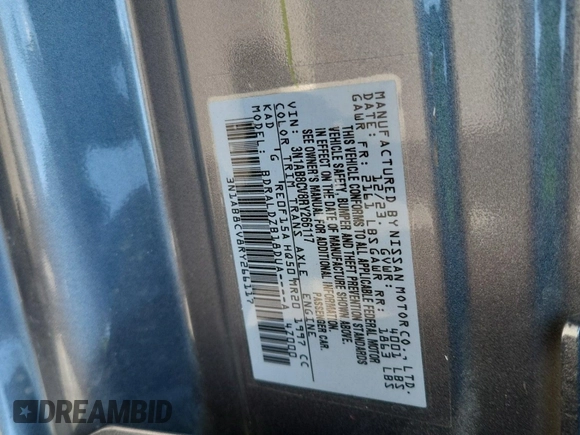 2024 Nissan Sentra SV with VIN 3N1AB8CV8RY266117, listed as a IAAI auction lot 42796449 with 24,547 mi miles and . Bid and sale history available at DreamBid. Image 26.