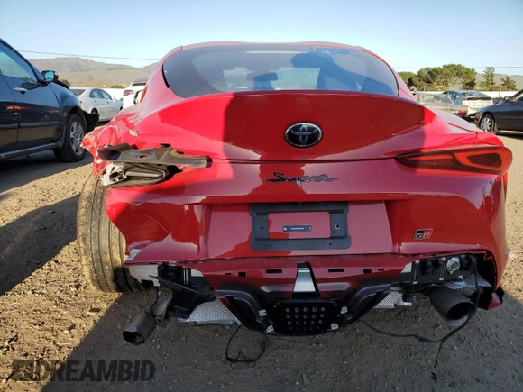 2024 Toyota Supra 3.0 with VIN WZ1DB0G0XRW067010, listed as a Copart auction lot 46919905 with 6,381 mi miles and Salvage title. Bid and sale history available at DreamBid. Image 6.