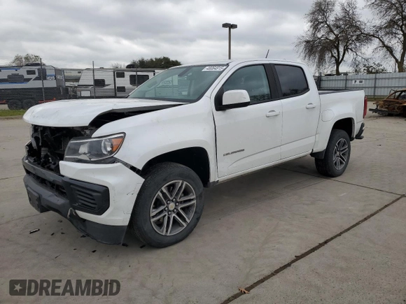 2021 Chevrolet Colorado 2WD Work Truck with VIN 1GCGSBEA7M1103874, listed as a Copart auction lot 48064815 with 145,758 mi miles and Salvage Title. Bid and sale history available at carsss.com. Image 1.