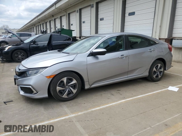 2020 Honda Civic LX with VIN 2HGFC2F66LH583457, listed as a Copart auction lot 52914075 with 36,011 mi miles and Salvage title. Bid and sale history available at DreamBid. Image 1.