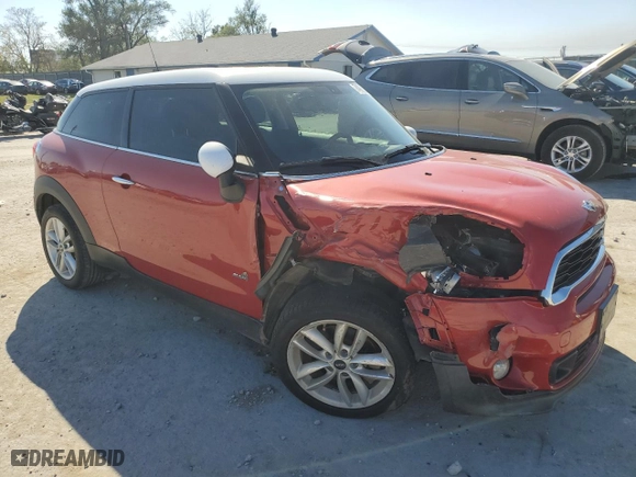 2014 MINI Cooper Paceman S with VIN WMWSS7C58EWN72230, listed as a Copart auction lot 74282684 with 116501 miles and Salvage Title. Bid and sale history available at carsss.com. Image 4.