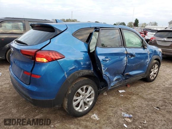 2019 Hyundai Tucson SE with VIN KM8J23A48KU845459, listed as a Copart auction lot 71819214 with 99,550 mi miles and Salvage Title. Bid and sale history available at carsss.com. Image 3.