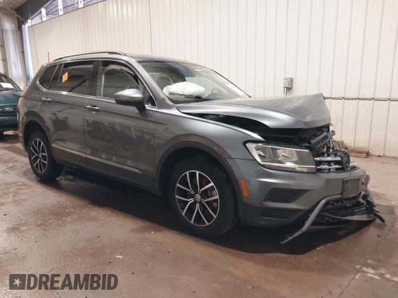 2021 Volkswagen Tiguan SE with VIN 3VV3B7AX3MM118463, listed as a IAAI auction lot 42138702 with 48,058 mi miles and . Bid and sale history available at DreamBid. Image 1.