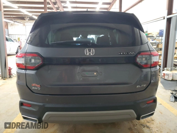 2023 Honda Pilot Elite with VIN 5FNYG1H84PB029043, listed as a Copart auction lot 45360675 with 0 mi miles and Salvage Title. Bid and sale history available at carsss.com. Image 6.