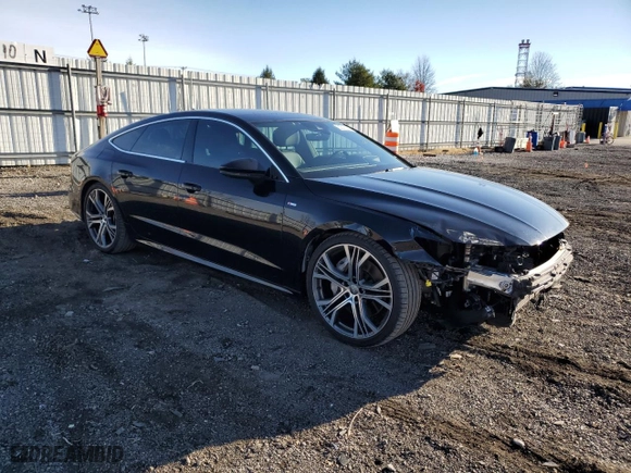 2019 Audi A7 Prestige with VIN WAUV2AF20KN112766, listed as a Copart auction lot 82573274 with 24295 miles and Salvage Title. Bid and sale history available at carsss.com. Image 4.