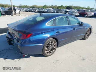 2021 Hyundai Sonata N Line with VIN 5NPEK4JC2MH131603, listed as a IAAI auction lot 41680028 with 28,501 mi miles. Bid and sale history available at carsss.com. Image 4.