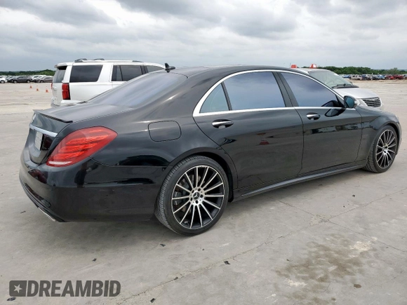 2015 Mercedes-Benz S 550 with VIN WDDUG8CB5FA133287, listed as a Copart auction lot 54829225 with 55,878 mi miles and Salvage Title. Bid and sale history available at carsss.com. Image 3.