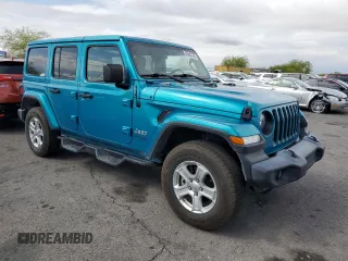 2019 Jeep Wrangler Unlimited Sport S with VIN 1C4HJXDG0KW602803, listed as a Copart auction lot 55640145 with 64,906 mi miles and Salvage title. Bid and sale history available at DreamBid. Image 4.