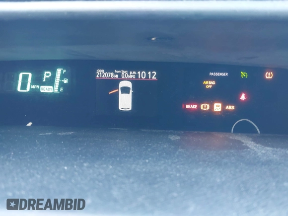 2013 Toyota Prius One with VIN JTDKDTB39D1536905, listed as a IAAI auction lot 41962613 with 212,078 mi miles and . Bid and sale history available at DreamBid. Image 7.