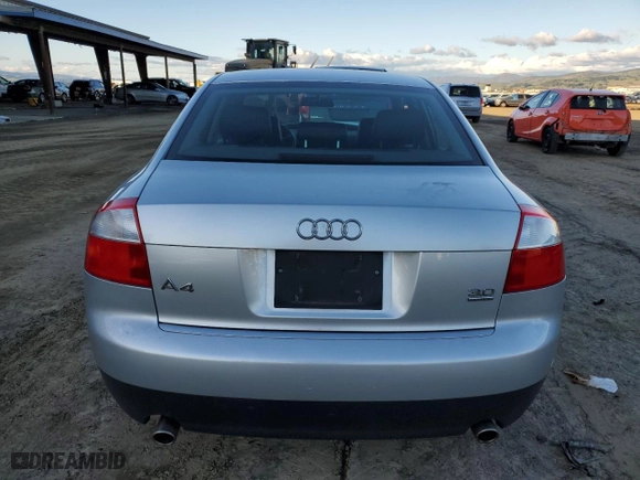 2003 Audi A4 3.0L with VIN WAULT68E43A359998, listed as a Copart auction lot 43860645 with 112,371 mi miles and Salvage Title. Bid and sale history available at carsss.com. Image 6.