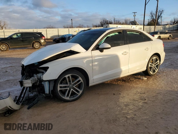 2018 Audi A3 Sedan Premium with VIN WAUAUGFF2J1000572, listed as a Copart auction lot 81092913 with 0 mi miles. Bid and sale history available at carsss.com. Image 1.