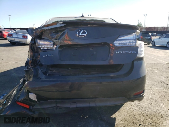 2010 Lexus HS 250h with VIN JTHBB1BA0A2001703, listed as a Copart auction lot 77886284 with 105,912 mi miles and Salvage Title. Bid and sale history available at DreamBid. Image 6.