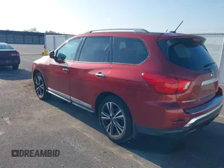 2017 Nissan Pathfinder Platinum with VIN 5N1DR2MM8HC604899, listed as a IAAI auction lot 42201810 with 48,215 mi miles and . Bid and sale history available at DreamBid. Image 3.