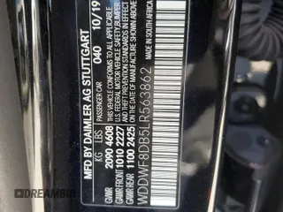 2020 Mercedes-Benz C with VIN WDDWF8DB5LR563862, listed as a Copart auction lot 48948205 with 59,159 mi miles and Clean Title. Bid and sale history available at carsss.com. Image 12.