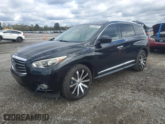 2015 Infiniti QX60 with VIN 5N1AL0MN4FC524689, listed as a Copart auction lot 80736604 with 126,945 mi miles and Salvage Title. Bid and sale history available at DreamBid. Image 1.