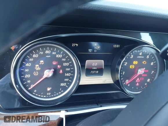 2018 Mercedes-Benz E 300 with VIN WDDZF4KB5JA365156, listed as a IAAI auction lot 41261324 with 73,718 mi miles and . Bid and sale history available at DreamBid. Image 7.