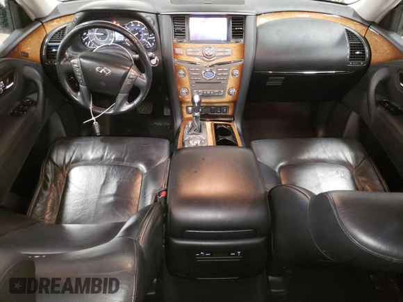 2011 Infiniti QX56 7-passenger with VIN JN8AZ2NE6B9004051, listed as a Copart auction lot 81329734 with 175,705 mi miles and Salvage Title. Bid and sale history available at carsss.com. Image 8.
