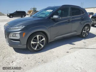 2018 Hyundai Kona Ultimate with VIN KM8K53A59JU105843, listed as a Copart auction lot 49783235 with 144,126 mi miles and Clean Title. Bid and sale history available at carsss.com. Image 1.